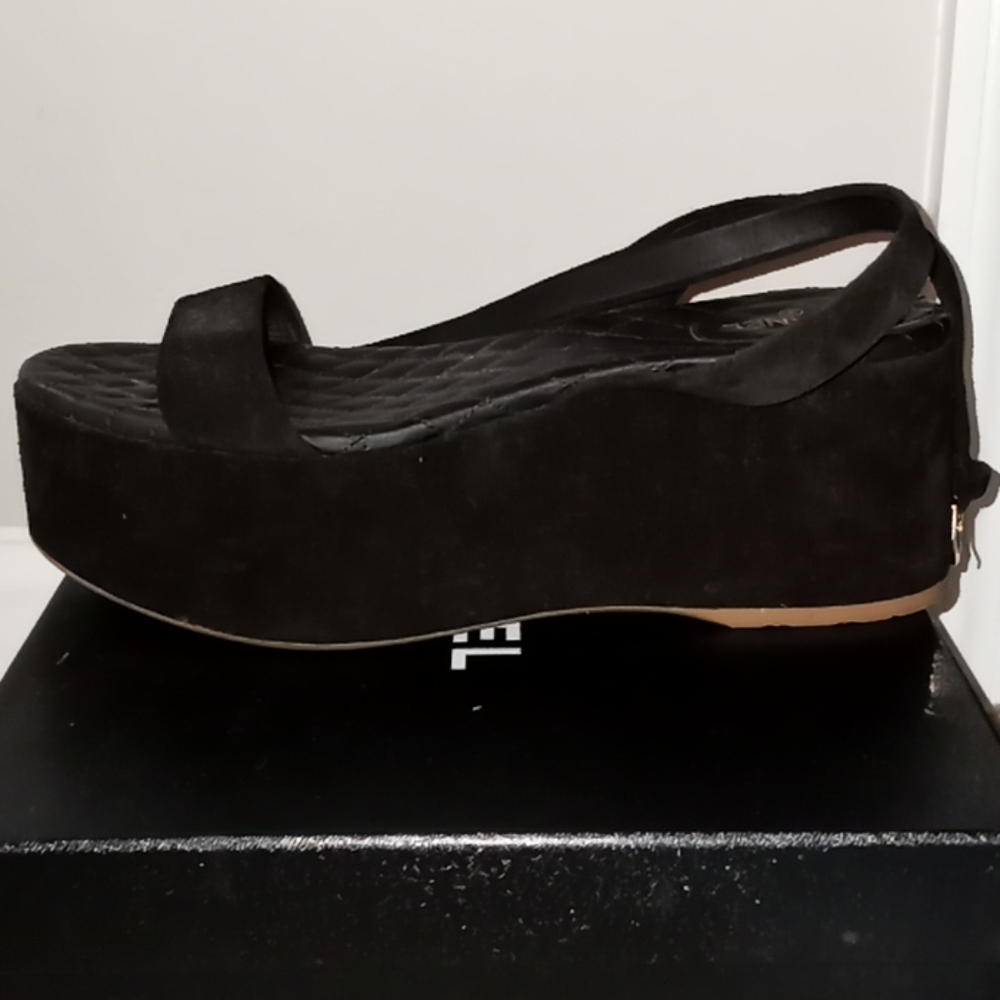 CHANEL Suede Platform Sandals (seen on Rihanna)